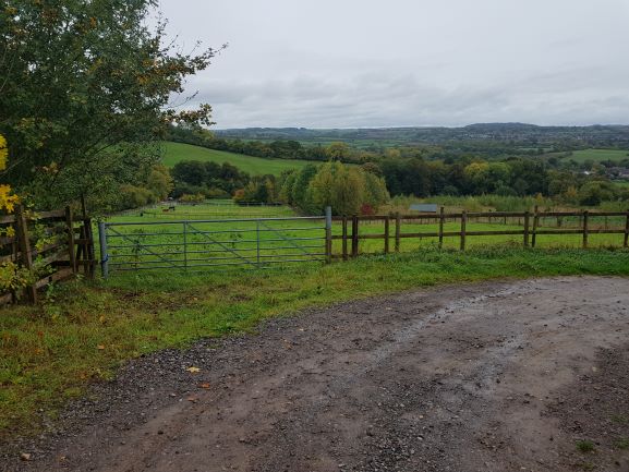 Autumnal views as leave are on the turn - taken from farm track Upton Cheyney Oct 16th